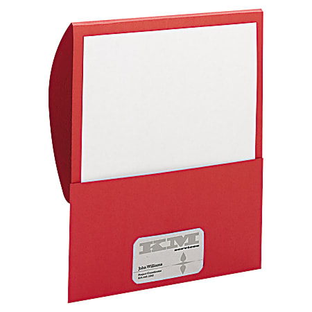 Smead® Textured Stackit Folders, Letter Size, 10% Recycled, 100-Sheet Capacity, Red, Pack Of 10