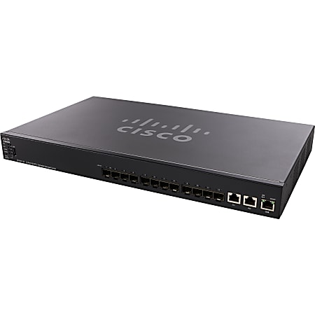 Cisco SX550X-12F 12-Port 10G SFP+ Stackable Managed Switch - 12 Ports - Manageable - 2 Layer Supported - Modular - Optical Fiber, Twisted Pair - Rack-mountable - Lifetime Limited Warranty