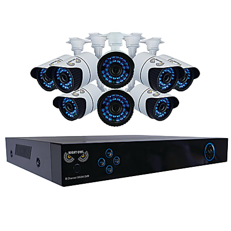 Night Owl B-X81-8 8-Channel DVR Surveillance System With 8 Indoor/Outdoor Cameras
