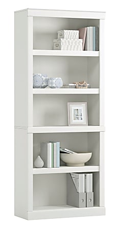 Realspace® 72"H 5-Shelf Bookcase, Arctic White