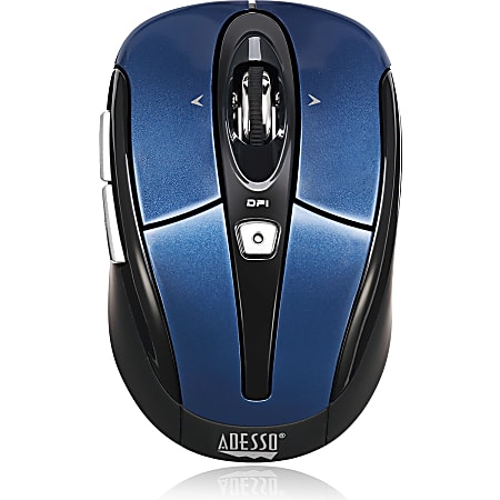 Adesso® iMouse S60L Wireless RF Programmable Nano Optical Mouse, Blue
