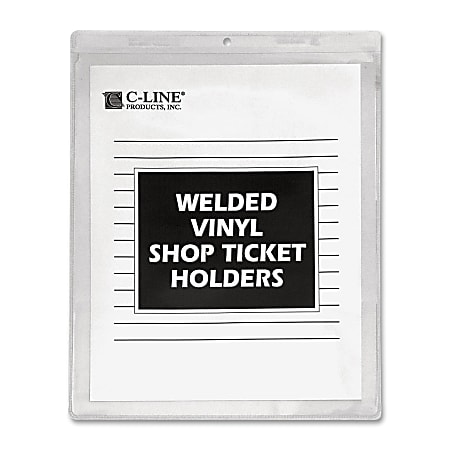 C-Line® Vinyl Shop Seal Ticket Holders, 5" x 8", Box Of 50