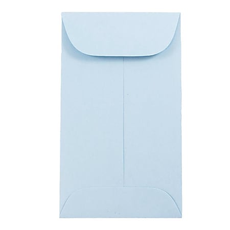 JAM Paper® Coin Envelopes, #3, Gummed Seal, Baby Blue, Pack Of 50 Envelopes