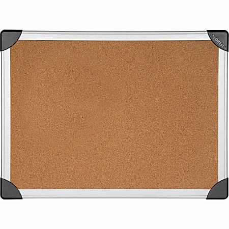 Lorell&reg; Cork Board, 36" x 48", Aluminum Frame With Silver Finish