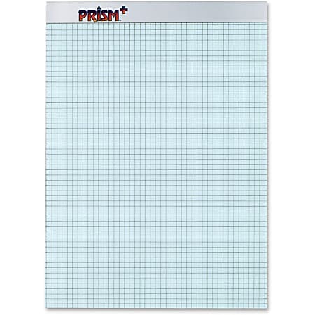 TOPS Prism Perforated Pads, 8 1/2" x 11 3/4", Quadrille Ruled, 50 Sheets, Blue, Pack of 12 Pads