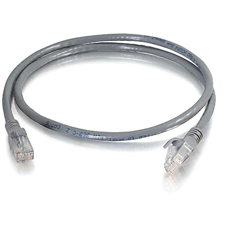 C2G 7 ft Cat6 Snagless Unshielded (UTP) Network Patch Cable (TAA) - Gray - Category 6 for Network Device - RJ-45 Male - RJ-45 Male -TAA Compliant - 7ft - Gray