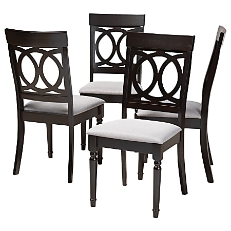 Baxton Studio 9732 Dining Chairs, Gray, Set Of 4 Chairs