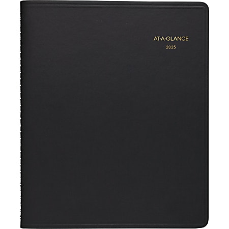 2025-2026 AT-A-GLANCE® Weekly Appointment Book Planner, 8-1/4" x 11", Black, January To January, 7095005