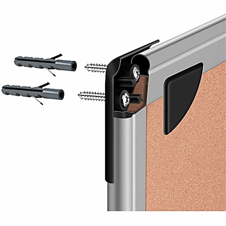 Lorell® Dry-Erase Cork Combo Board, 36" x 24", Aluminum Frame With Silver Finish