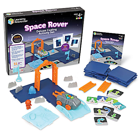 Learning Resources Space Rover Coding Set, Deluxe, All Ages, Set Of 54 Pieces