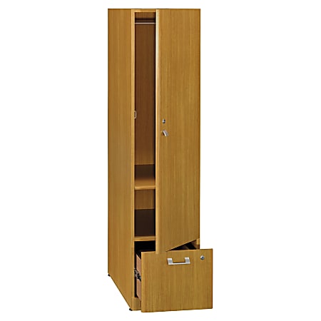 Bush Business Furniture Quantum Tall Storage Tower, Modern Cherry, Standard Delivery