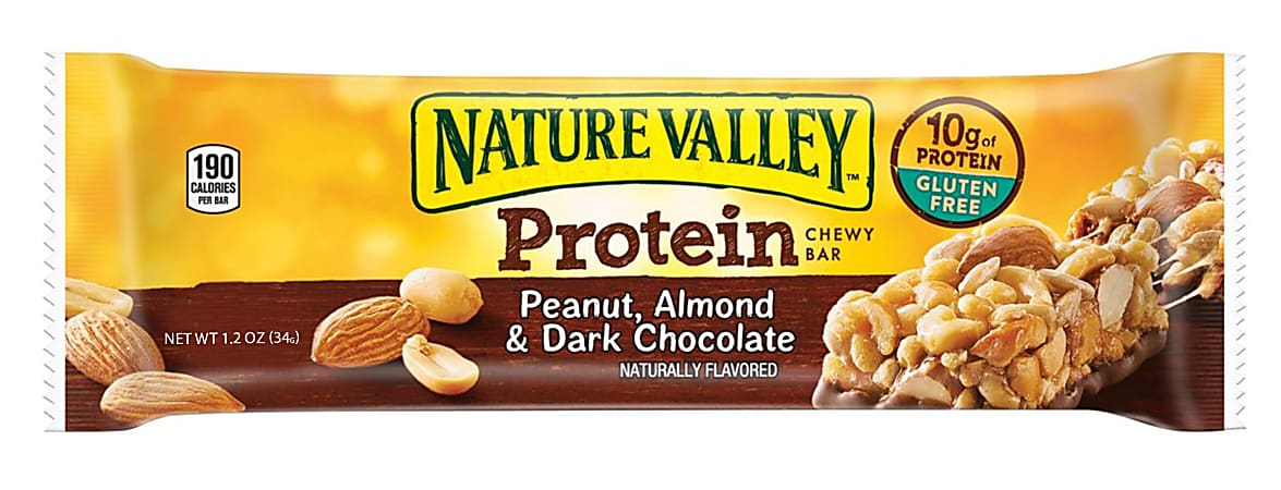 Nature Valley Chewy Protein Granola Bar, Peanut, Almond &amp; Dark Chocolate, 1.42 Oz