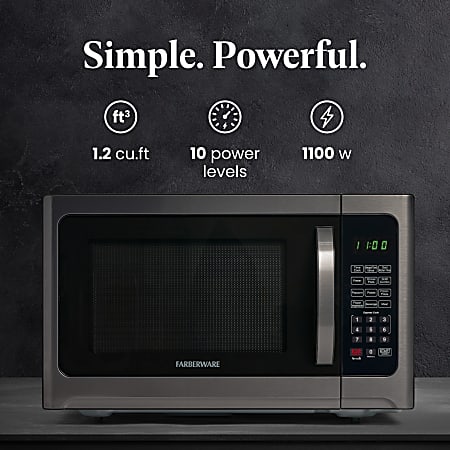 Farberware black fmo12ahtbsg microwave oven outlet