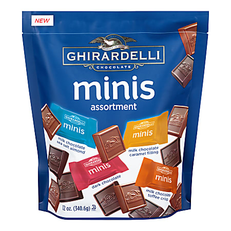 Ghirardelli® Minis Chocolates, Assortment Bag, 12 Oz
