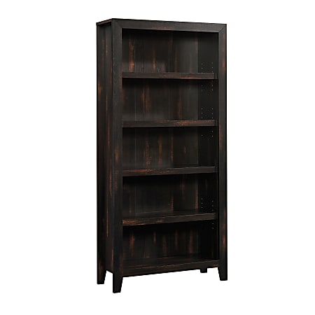 Sauder® Dakota Pass 72"H 5-Shelf Bookcase, Char Pine
