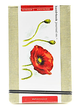 HandBook Journal Co. Travelogue Watercolor Journals, 5 1/4" x 8 1/4", Large Landscape, 60 Pages (30 Sheets), Pack Of 2