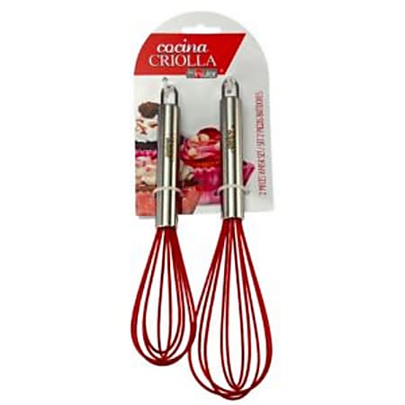 Cocina Criolla Whisk Set, Gray, Set Of 2 Whisks