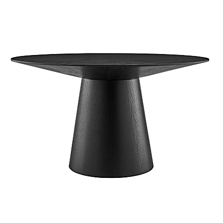 Eurostyle Wesley Round Dining Table, 30"H x 53"W x 53"D, Matte Black
