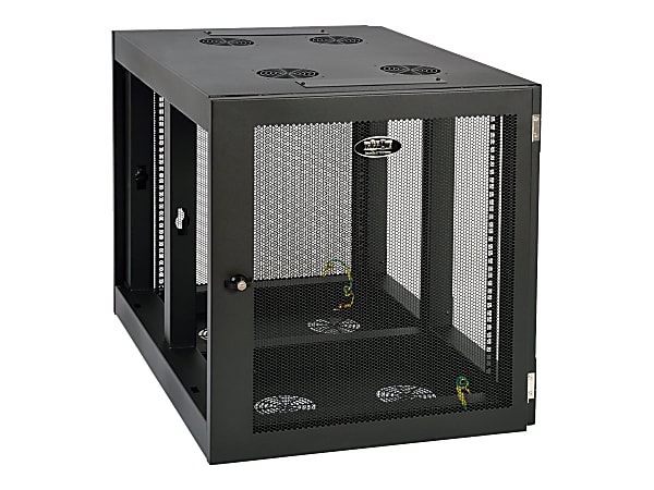 Tripp Lite 12U Wall Mount Rack Enclosure Server Cabinet Side Mount Wallmount - Rack cabinet - wall mountable - black - 12U - 19"