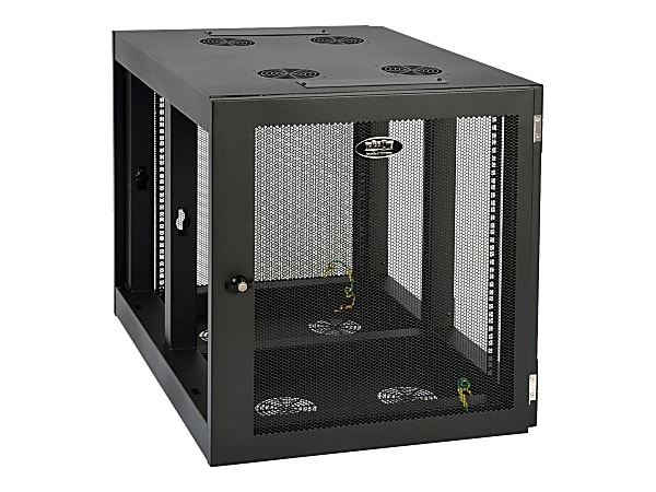 Eaton Tripp Lite Series 12U Wall Mount Rack Enclosure Server Cabinet Side Mount Wallmount - Rack cabinet - wall mountable - black - 12U - 19"