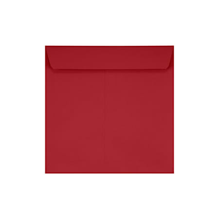 LUX Square Envelopes, 7 1/2" x 7 1/2", Peel & Press Closure, Ruby Red, Pack Of 250