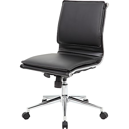 High back best sale armless desk chair