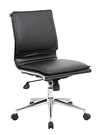 Boss Office Products Elegant High-Back Task Chair, Black