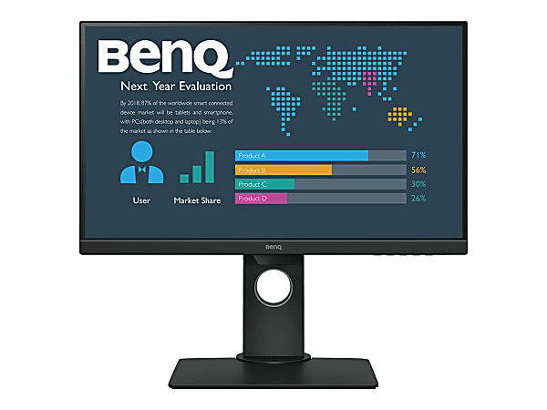 BenQ BL2480T - BL Series - LED monitor - 23.8" - 1920x 1080 Full HD (1080p) - IPS - 250 cd/m² - 1000:1 - BL2480T