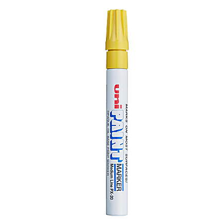 Uni Paint Markers Medium Point Yellow Pack Of 12 - Office Depot