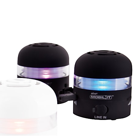 Ativa® Portable 2-Piece Mini Speakers For Portable Music Players, black