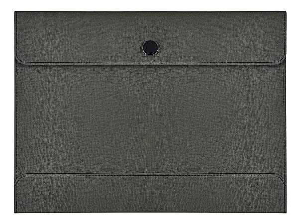 TUL&trade; Vegan Leather Document Envelope With Snap Closure, Letter Size, Green