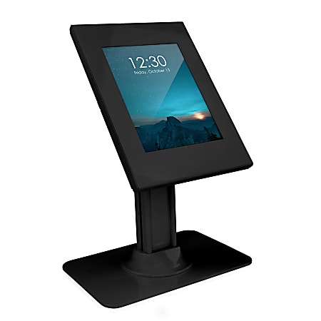 Mount-It! MI-3771B Secure iPad® Countertop Stand, 18"H x 11-13/16"W x 7-13/16"D, Black