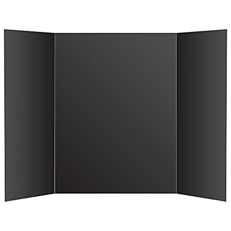 Office Depot® Brand Tri-Fold Foam Display Board, 36" x 48", Black
