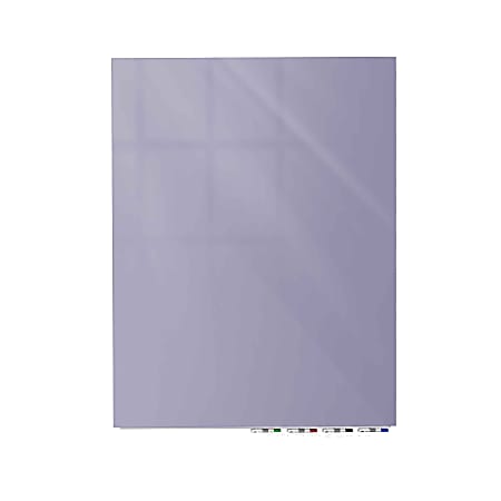 Ghent Aria Low-Profile Magnetic Glass Whiteboard, 72" x 36", Grape