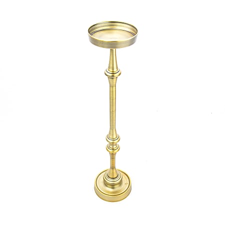 New Ridge Home Goods Martini Side Table, 26"H x 5-3/4"W x 5-3/4"D, Brass