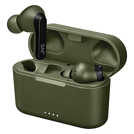 JVC® RIPTIDZ True Wireless Bluetooth® Earbuds With Charging Case, Olive, HAA9TG