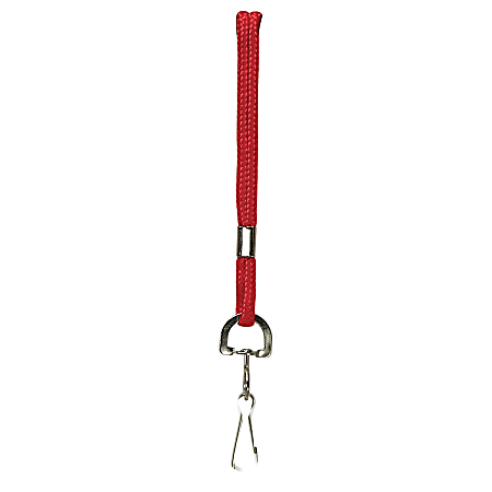 Baumgartens® Lanyards, 38", Red, Pack Of 24