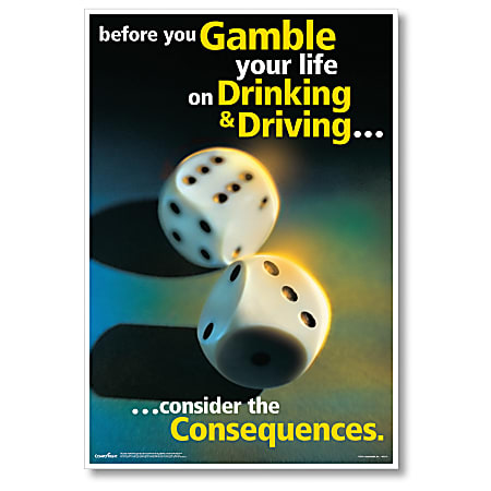 ComplyRight™ Substance Abuse Poster, Drinking & Driving, English, 15" x 22"