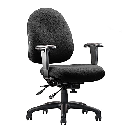 Neutral Posture® Shark Task Chair With Arms, 37"H x 26"W x 26"W, Black