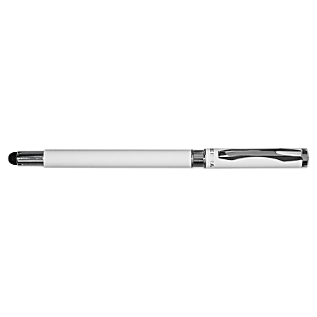 Zebra® Z-1000 Ballpoint/Stylus Combo Pen, Medium Point, White Barrel/Black Ink