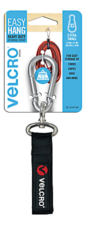 VELCRO® Brand Easy Hang Strap, 3/4" x 12", Black