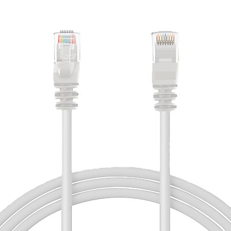 GearIT Snagless RJ-45 Computer LAN CAT5E Ethernet Patch Cable, 3', White, 3CAT-WHITE
