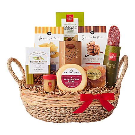 Hickory Farms - Sweet and Savory Snacks Gift Basket - 9 items