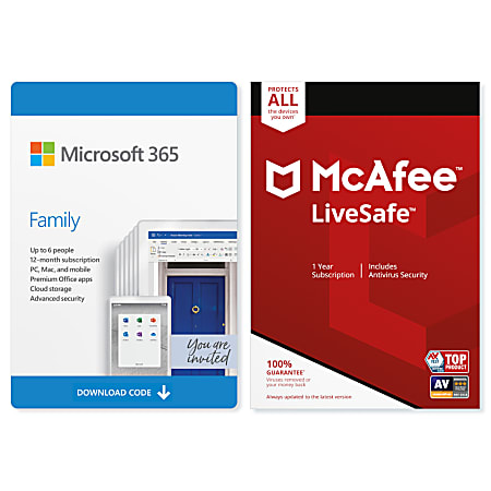 Microsoft 365 Family - McAfee LiveSafe