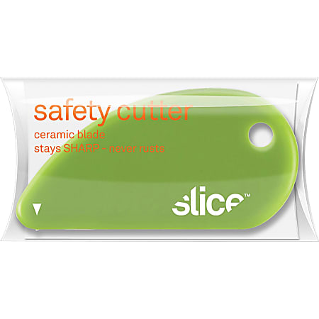 Slice Mini Safety Cutter With Ceramic Blade 1 14 x 2 716 Green