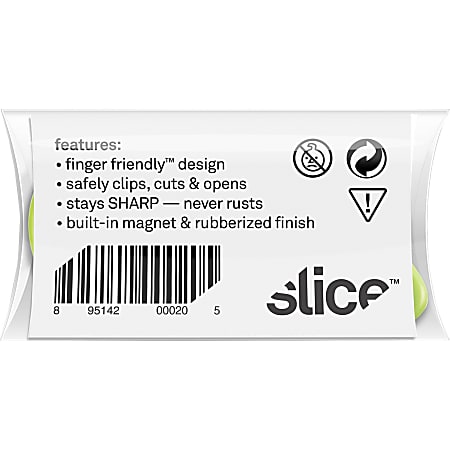 Slice Ceramic Blade, Safety Cutter Finger Friendly, Cuts Blister Packaging,  Paper & Ideal for Outline Trims of Shapes or Coupons, 1 Pack, Green