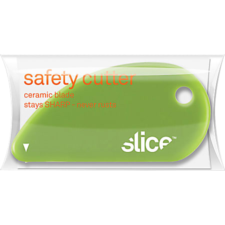 Slice Ceramic Blade, Safety Cutter Finger Friendly, Cuts Blister Packaging,  Paper & Ideal for Outline Trims of Shapes or Coupons, 1 Pack, Green