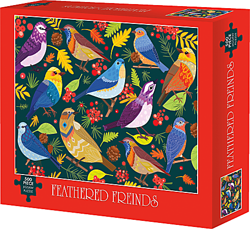 Willow Creek Press 500-Piece Puzzle, Feathered Friends