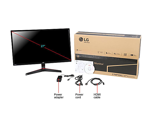 Monitor Gaming LG 27MP59G-P IPS GAMING, 27 pulgadas, 250 cd / m², 1920 x  1080 Pixeles, 1 ms, LED