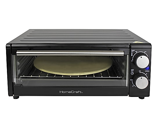 Nostalgia Electrics HomeCraft Convection Pizza Oven With Glass Door And Pizza Stone